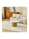 Round Central Coffee Table Sikulu Wooden White W80xL80xH40cm