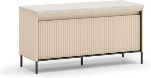Lorfera 115 Hallway Furniture with Shoe Rack & Bench Beige 101x38x51cm