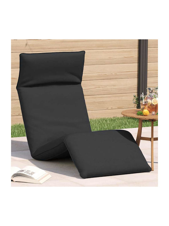 Multifunctional Bean Bag Sunbed Waterproof Black 175x54x8.5cm