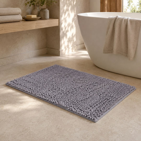 My Home Luxury Non-Slip Bath Mat CHL-4 Gray 40x60cm