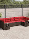 Ecksofa Outdoor Rattan mit Kissen 62x62x69cm