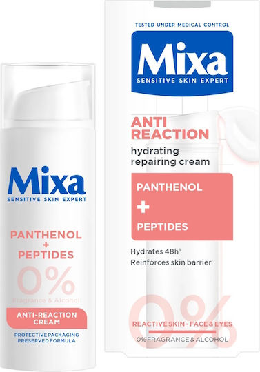 Mixa Anti Reaction 48h Moisturizing Face Cream Against Redness with Panthenol & Peptides 50ml