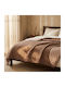 Easy Home Κουβερλί Υπέρδιπλο Microfiber Μπεζ 220x230cm