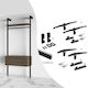Kit of Articulated Shelf Frame Mechanisms 1 Shelf 1 Cabinet & 1 Tube Without Wooden Elements Emuca Zero 7022454 Matte Black