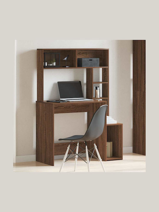 Computer Office Desk Wooden Brown Oak 100x45x14...