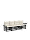 Viersitziges Outdoor-Sofa Rattan mit Kissen