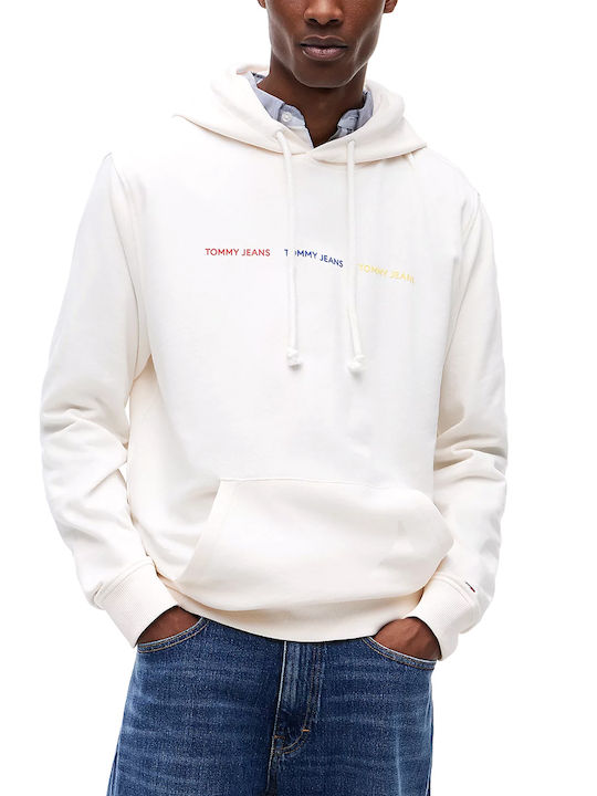 Tommy Hilfiger Hanorac cu Glugă Ecru