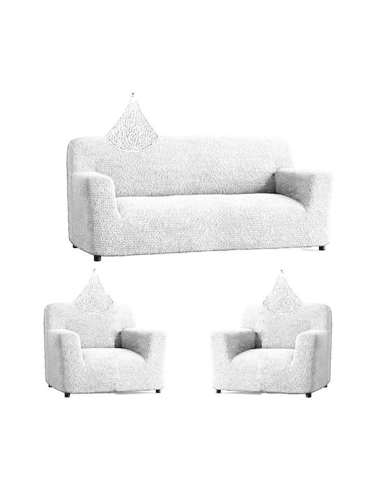 Living Room Set Elastic Covers White