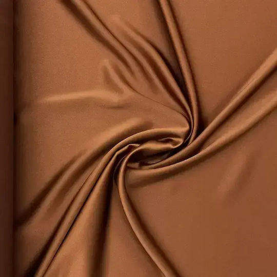 Decoration Fabric Satin By Meter Width 150cm Brown