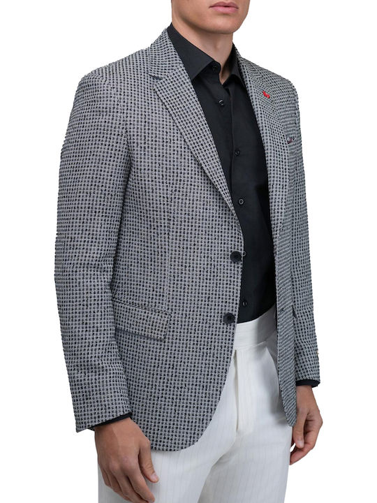 Herrenanzugsjacke Grau/Schwarz