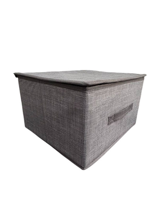 Plastic Storage Box with Lid Gray 35x30x20cm