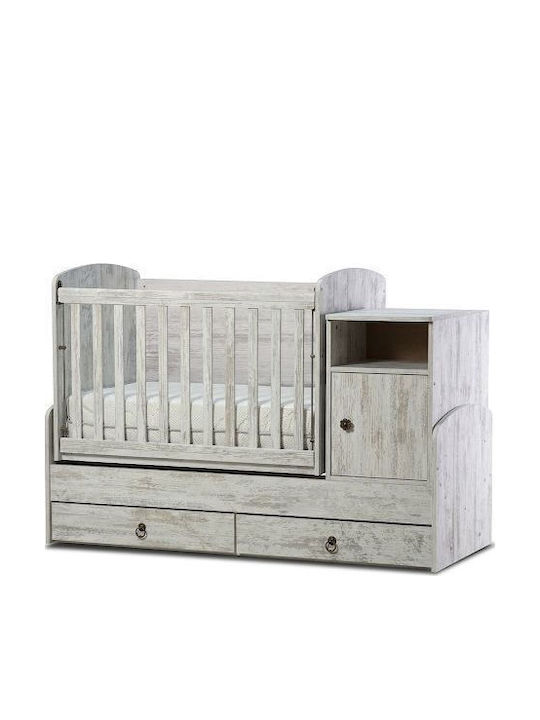 Dizain Baby Βρεφική Κούνια Λευκή με Στρώμα 65x110cm