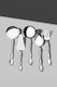 SteweHome Set Of 5 Pieces Gray Stainless Steel Serving Utensils