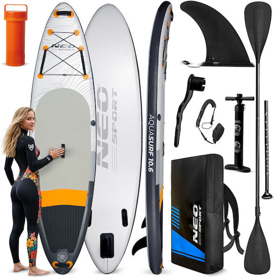 NEO Sport Aquasurf Aufblasbare SUP Board mit Länge 3.2m Weiß
