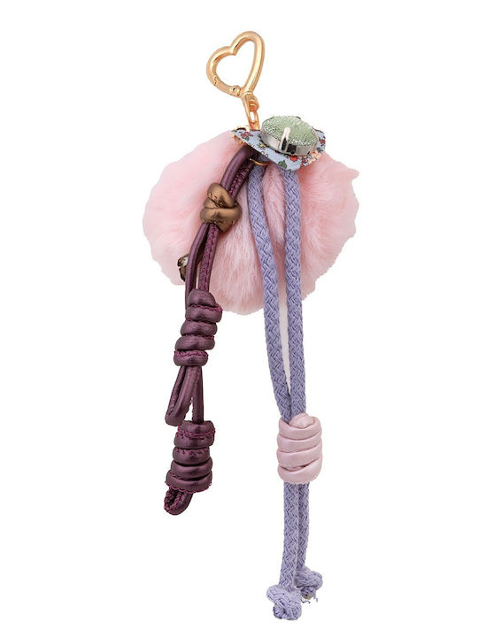 Keychain Bag Charm Large Pink Pom Pom Charm