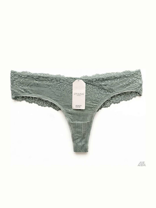Intimonna Damen-Slip Einfarbig Grün