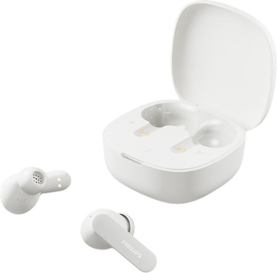 Philips TAT2200 In-ear Bluetooth Handsfree Ακουστικά με Αντοχή στον Ιδρώτα και Θήκη Φόρτισης Λευκά