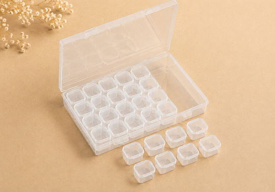 Tool Compartment Organiser 28 Slots Transparent 17.1x10x2.8cm