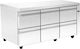 Niki Inox Werkbank-Kühlschrank Ohne Kompressor Υ64xΠ150xΒ60cm