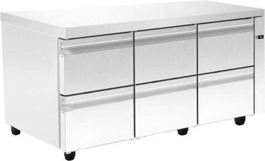 Niki Inox Werkbank-Kühlschrank Ohne Kompressor Υ64xΠ150xΒ60cm
