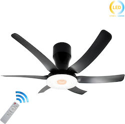 Keskor Ceiling Fan With Light Black