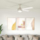 vidaXL Deckenventilator 130cm mit Leuchte Weiß ...