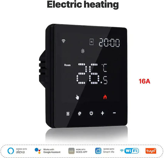 MOES Digital Wall-Embedded Room Thermostat Smart with Touch Screen and Wi-Fi
