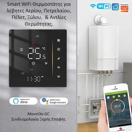 MOES 006 Digital Wall-Embedded Room Thermostat Smart with Wi-Fi