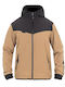 John Doe XTM V3 Softshell Rip Stop Χειμερινό Ανδρικό Μπουφάν Μηχανής Softshell Αδιάβροχο Brown / Black