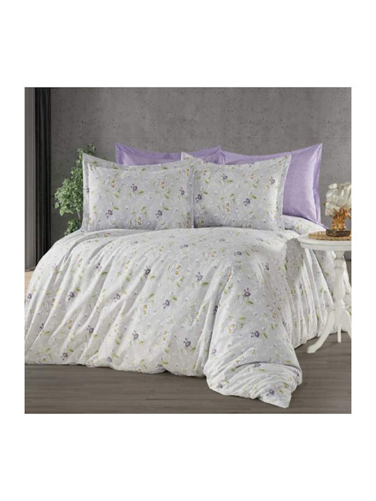 MayHome Σετ Κουβερλί Μονό από Βαμβάκι & Πολυεστέρα Floral 160x240cm