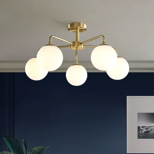 Luminastar Πλαφονιέρα Οροφής 50εκ. Λευκή