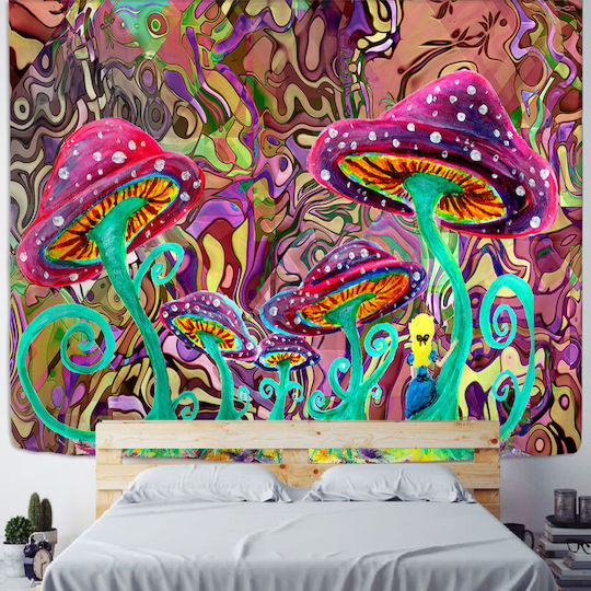 FRIPIA Tapiserie Decorativă Pădurea Poveștilor Lucrată Manual Multicoloră Din Țesătură 200x150cm