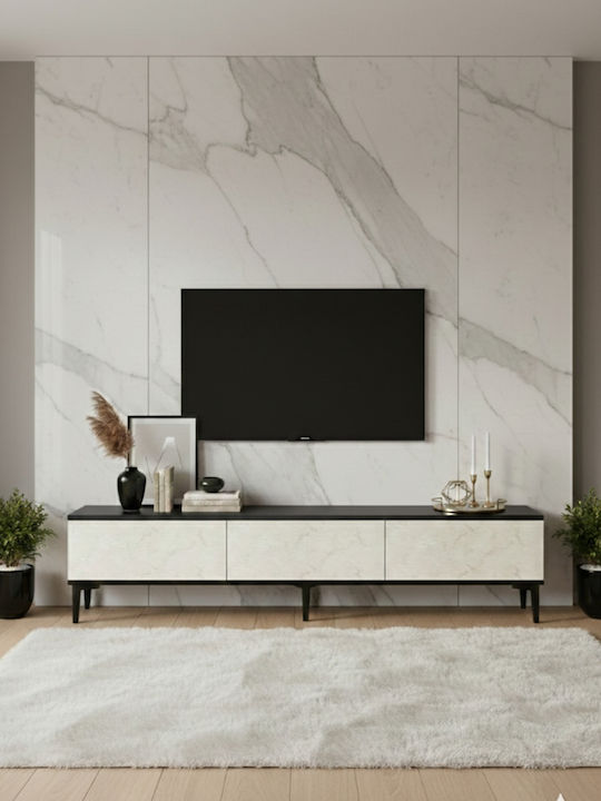 Έπιπλο Τηλεόρασης Γκρι Μ180xΠ30xΥ41cm