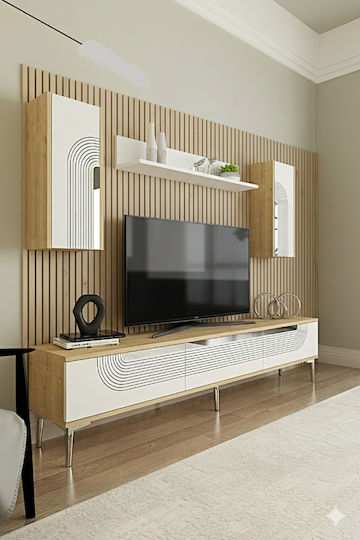 Stand TV De Podea Auriu 180x30x41cm