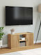 TV Stand Solid Pine Wood L79xW24xH40cm
