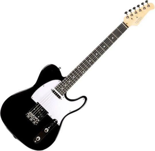 Voltera Guitars Ηλεκτρική Κιθάρα T Style με SS Διάταξη Μαγνητών Μαύρη