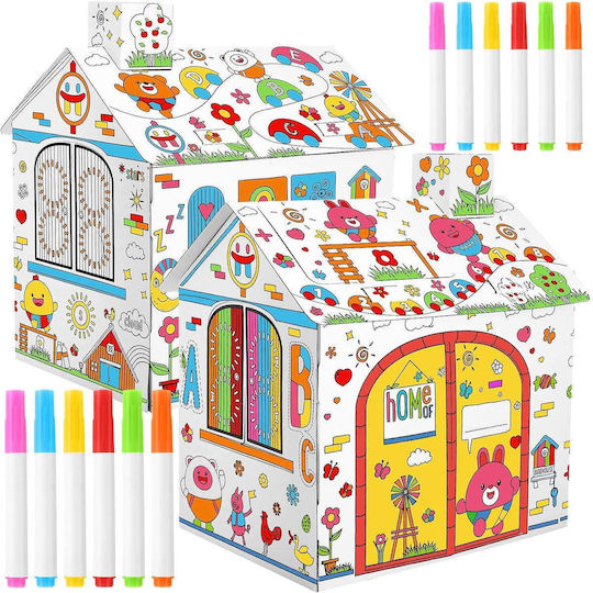 Cort de Joacă Căsuță Multicolor Pentru Vârsta 3 Ani și Peste