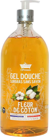 Les Petites Bains Fleur De Coton Душ Гел с Аромат на Цветове на Памук 1000ml