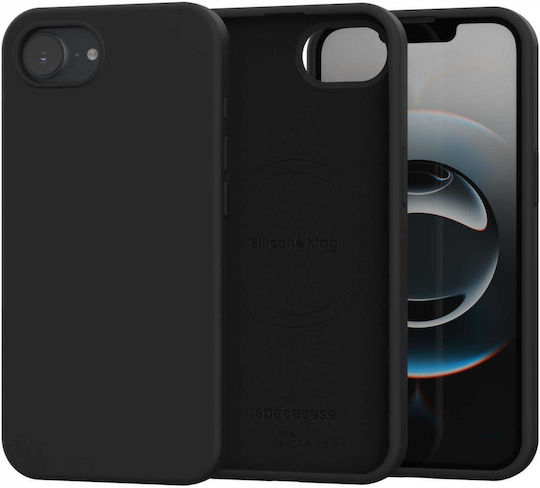 Spacecase Back Cover Σιλικόνης Μαύρο (iPhone 17e / 16e)