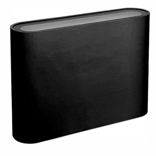 Eurolamp Wall-Mounted Outdoor Lighting LED IP54 6W with Warm White Light Double Beam 11.5x9x3.5cm