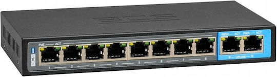 BCS BCS-B-SP0802G Switch Negestionat Strat 2 PoE+ cu 8 Porturi Ethernet