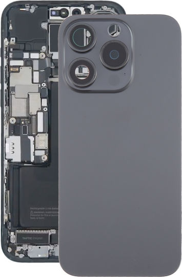 Καπάκι Μπαταρίας Camera Lens Cover + Magsafe Magnet Iphone 15 Pro Black