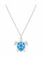 Steel Necklace Blue