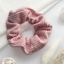 Classic Scrunchie Vintage Pink Ribbed Velvet Hair