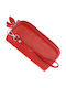 Große Leder Damenbrieftasche Rot