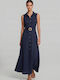 Summer Maxi Shirt Dress Blue