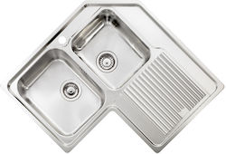 Sanitec Ζenith 11298 Ένθετος Γωνιακός 83x83cm Ασημί