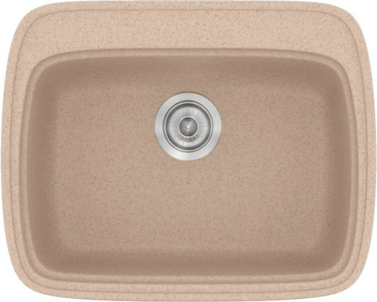 Sanitec Classic 313 Ένθετος Inox με Μπαταρία Μ58xΠ50cm Granite Beige