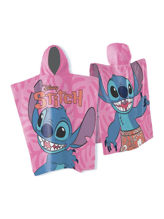 Disney Lilo & Stitch Πόντσο Θαλάσσης από Μικροΐνες Ροζ