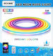 Rixme Ταινία LED USB 5V 5m Neon Flex με Τροφοδοτικό & Τηλεχειριστήριο